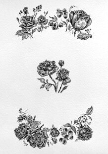 复古花卉图案装饰元素