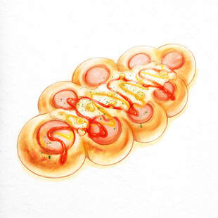 美味香肠面包卷