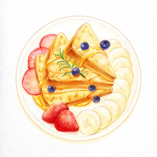 美味水果松饼拼盘