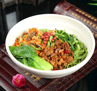 陕西面 干拌臊子面 蔬菜面