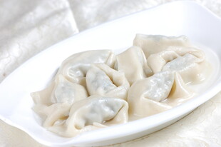 美味饺子装盘展示