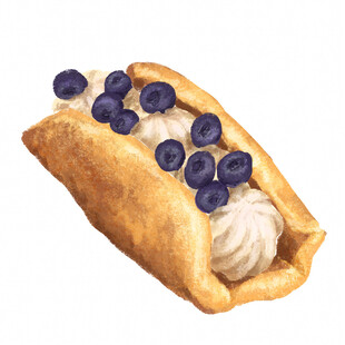 蓝莓奶油馅点心