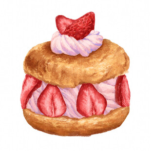 草莓奶油夹心小甜点