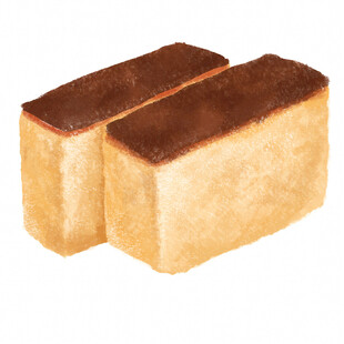 两块美味的巧克力涂层蛋糕