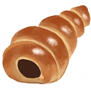 美味巧克力夹心面包