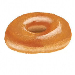 美味甜甜圈插画