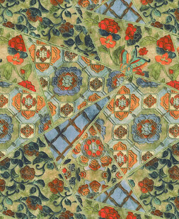 复古花卉几何图案纹理