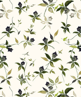 花卉绿叶图案背景纹理