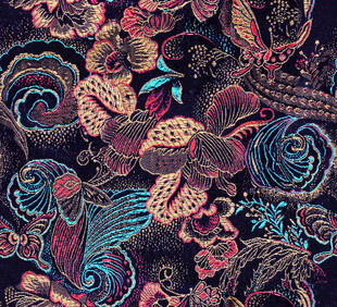 绚丽多彩的抽象花卉图案