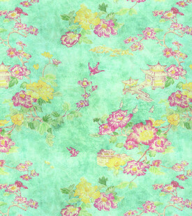 清新花卉图案布料纹理