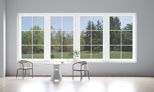 简约明亮的室内大窗景观