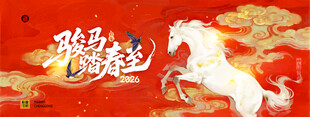 马年喜庆骏马踏春至新年