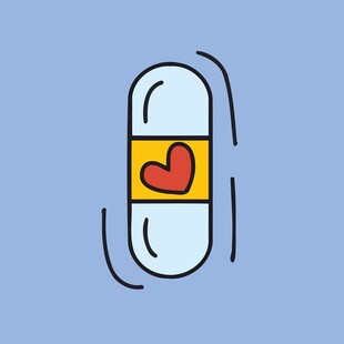 爱心胶囊图标设计
