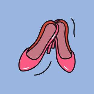 粉色高跟鞋腾空飞舞