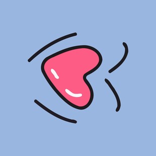 爱心红心手绘矢量图形