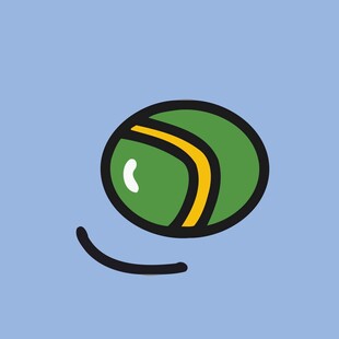 绿色条纹球图标设计