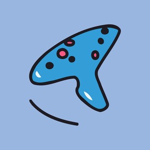 蓝色斑点卡通飞碟