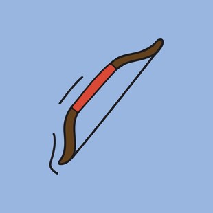 卡通风格的弓箭形象