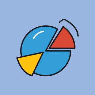 彩色扇形统计图示例