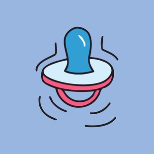 可爱卡通婴儿奶嘴插画