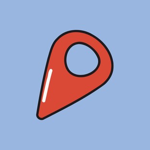 红色地图定位图标