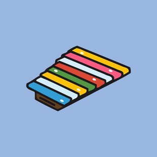 彩色条纹排列的物品