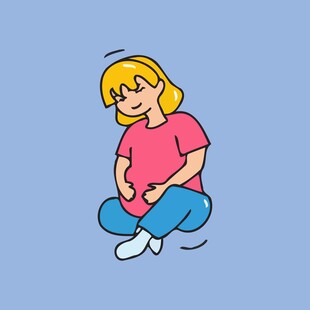 坐着的金发女孩