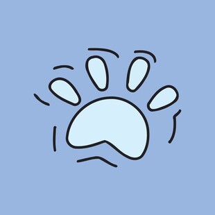 可爱卡通动物爪印图案