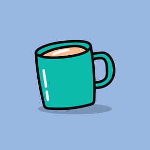 绿色马克杯装着饮品