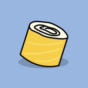 黄色罐头卡通形象