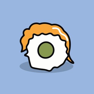 可爱卡通煎蛋形象