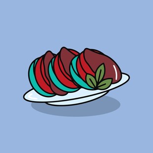 美味牛肉切片摆盘