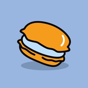 卡通风格夹心小甜点