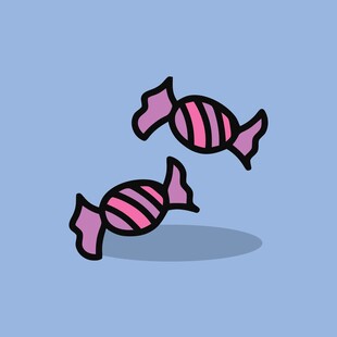 粉色条纹糖果跳跃画面