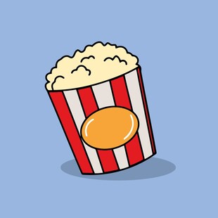 卡通爆米花桶形象