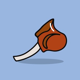 卡通风格棕色喇叭