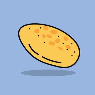 卡通风格的黄色土豆形象