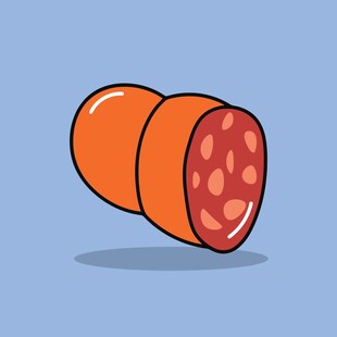 卡通风格美味香肠插画