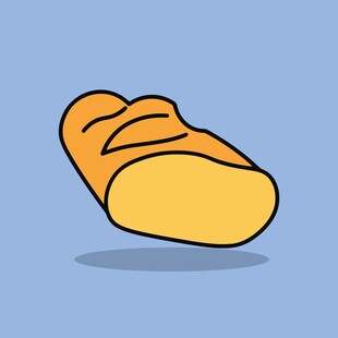 卡通风格的美味面包