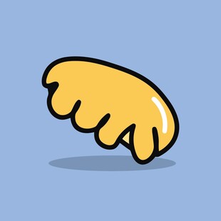 卡通黄色翅膀插画