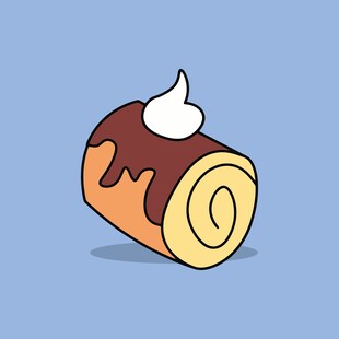 美味巧克力奶油蛋糕卷