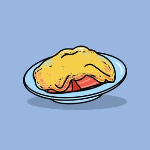 卡通风格的美味馅饼