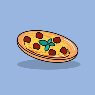 美味卡通披萨