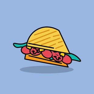 卡通风格墨西哥玉米卷