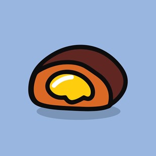 卡通风格夹心面包插画