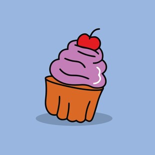 可爱卡通纸杯蛋糕