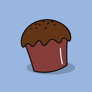 卡通巧克力松饼