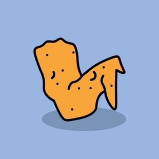 卡通炸鸡翅形象