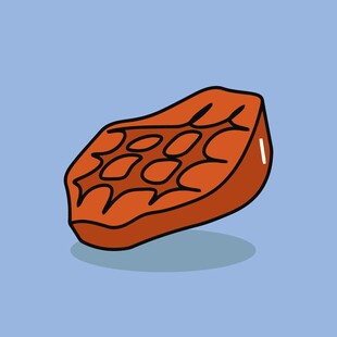 卡通风格的美味牛排