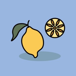 可爱柠檬插画